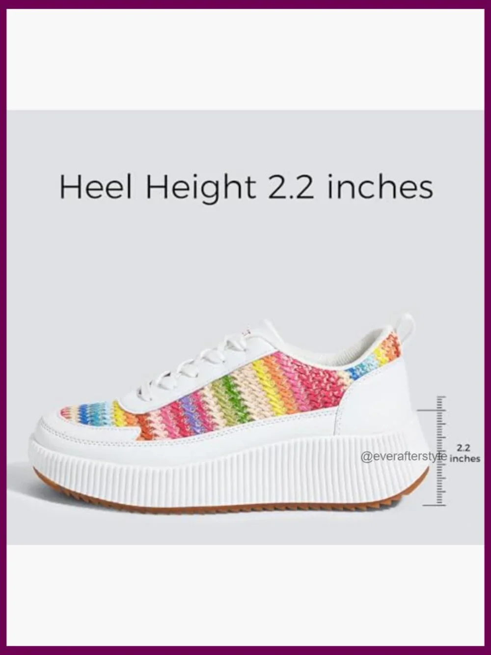 Platform Sneakers Rhinestone Fashion Chunky Casual Sparkly Retro Braided
